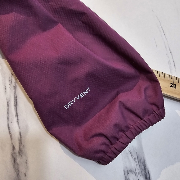 The North Face Purple Girls Jacket Medium 10-12 Dryvent Rain Coat Full Zip Hood - Picture 10 of 14